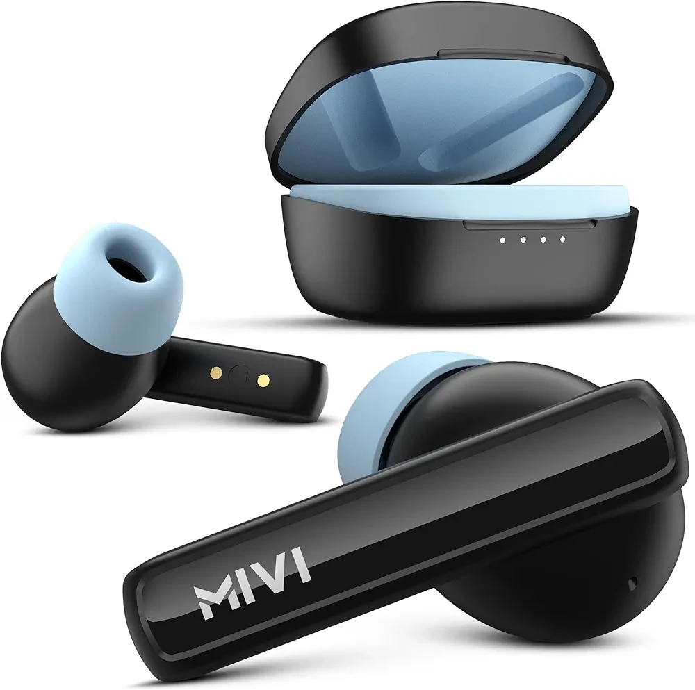Mivi DuoPods Sync TWS Earbuds - 60H Playtime, AI-ENC Calls, 13mm Bass, BT 5.3