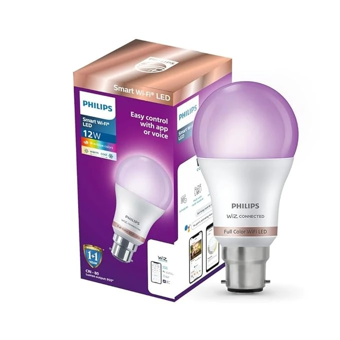 PHILIPS WiZ Neo 12W Smart LED Bulb B22 | Wi-Fi & Bluetooth, Music Sync, 16M Colours | DoorSewa Nepal