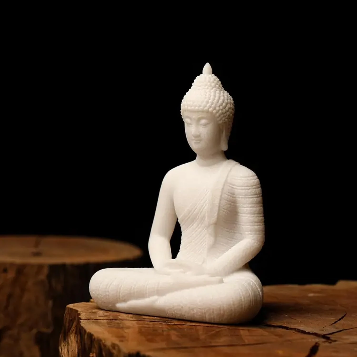 Ekhasa Nostrae Buddha with Lotus Show Pieces for Home Decor Living Room Decor Items | Cute Showpieces Gift Item for Decoration | Serene Center Table Tv Showcase Office Interior Statue Figurines