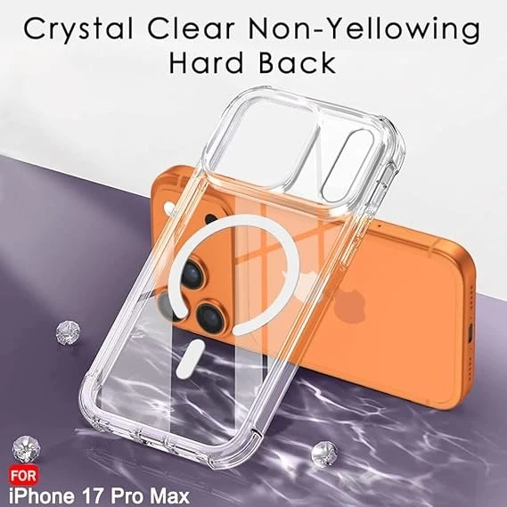 TheGiftKart ShockProof Ultra-Hybrid Back Cover Case for iPhone 17 Pro Max Compatible with MagSafe | 360°