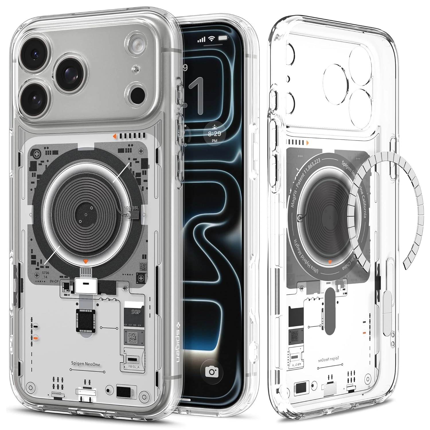 Spigen Ultra Hybrid MagFit Back Cover Case Compatible with iPhone 17 Pro Max (TPU + Poly Carbonate | Neo One)